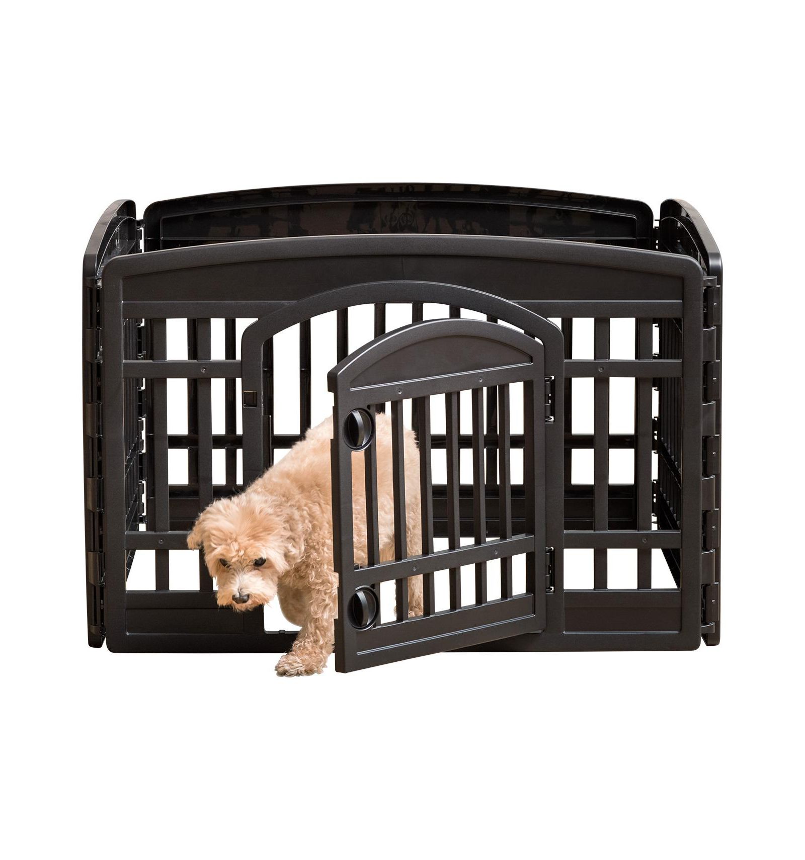 IRIS 24" Exercise 4-Panel Pet Playpen с дверью, вольер для собак и щенков Small