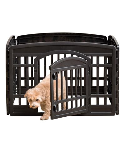 IRIS 24" Exercise 4-Panel Pet Playpen с дверью, вольер для собак и щенков Small