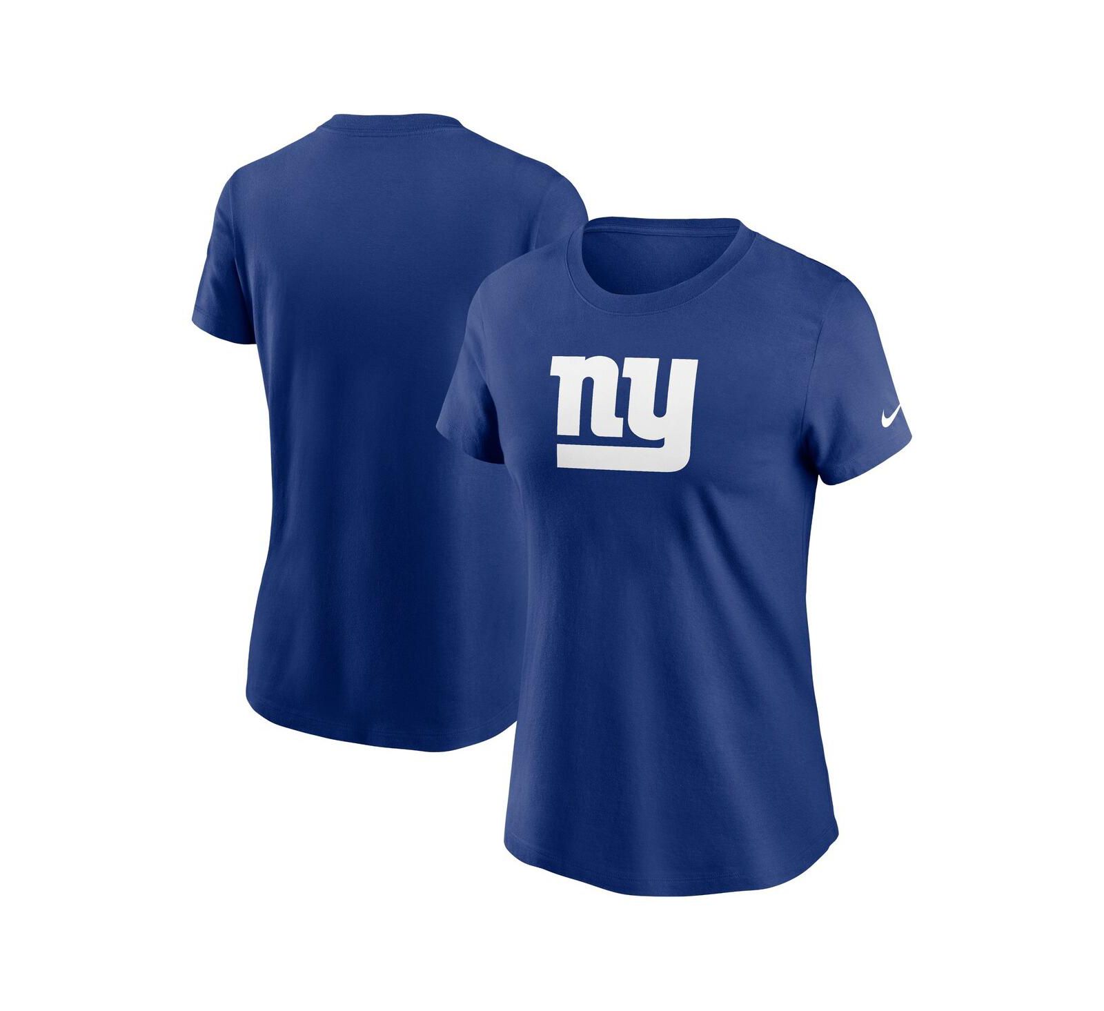 Женская футболка Nike New York Giants с основным логотипом, синий цвет