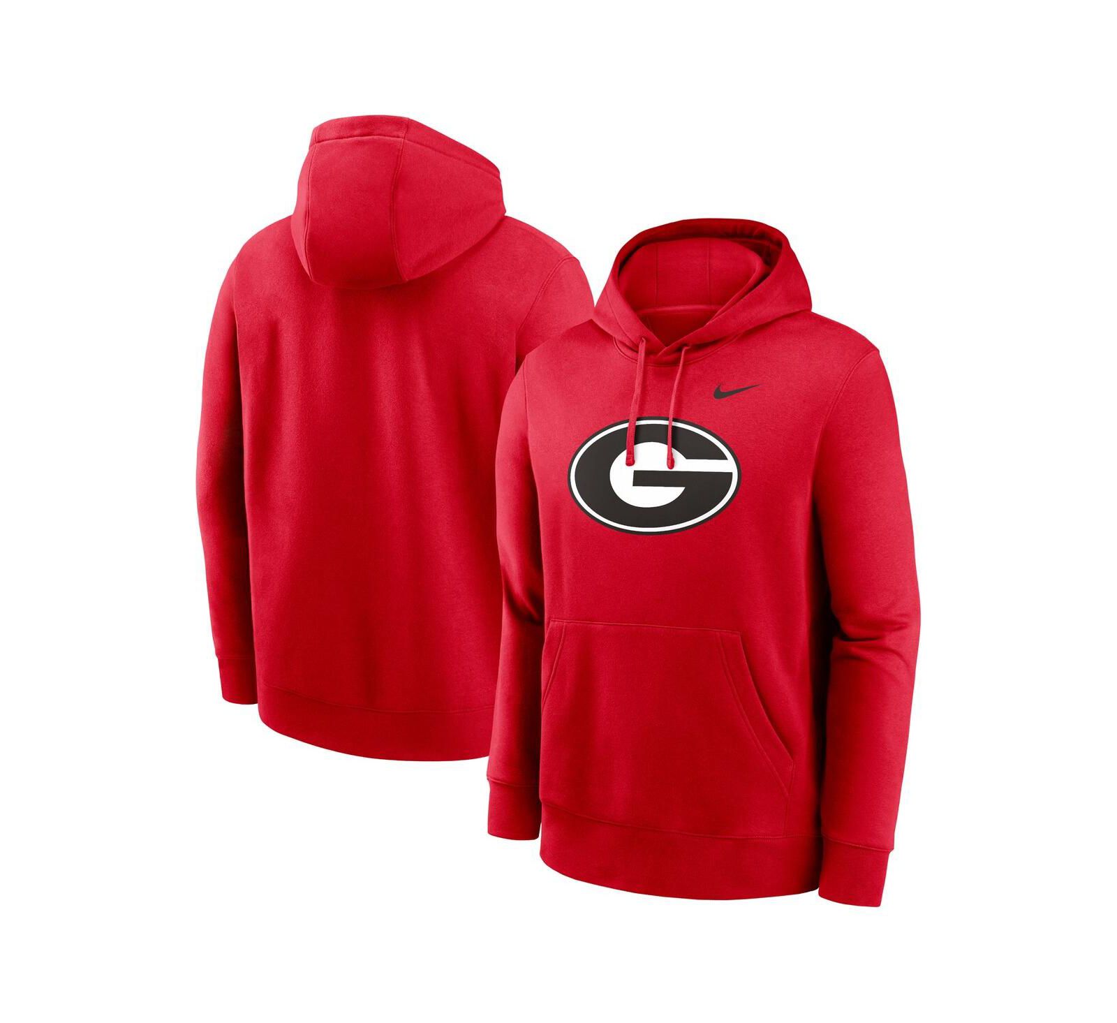 Мужское худи Nike Georgia Bulldogs Primetime Evergreen Club Fleece красное