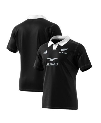 Мужская реплика джерси Adidas Men's Black New Zealand Rugby 2024/25 Home