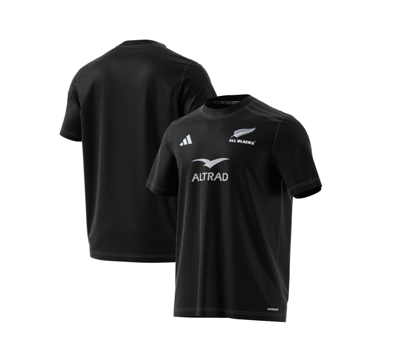 Мужская футболка adidas Black New Zealand Rugby 2024/25 AEROREADY