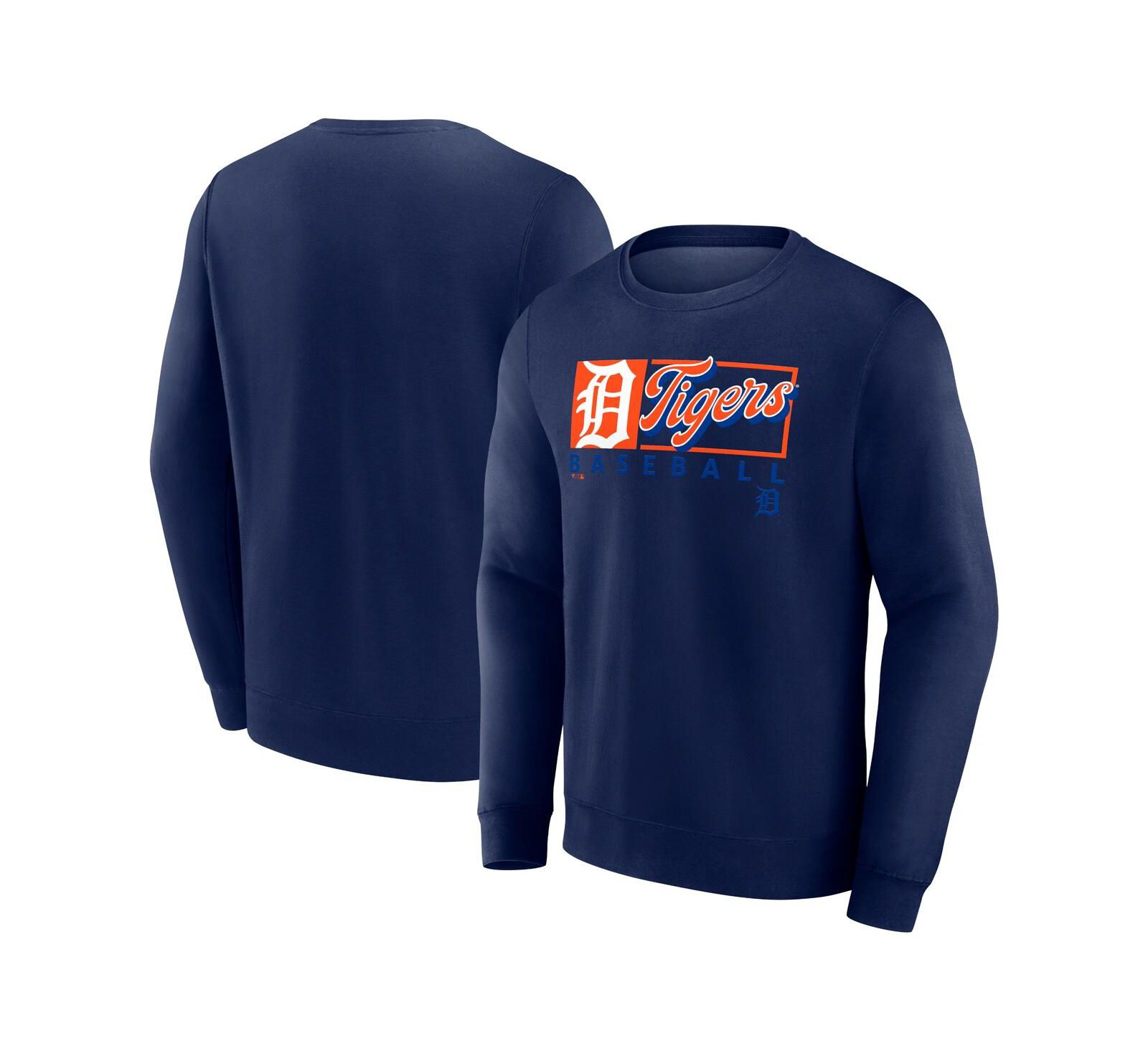 Fanatics Men's Navy Detroit Tigers Focus Fleece Pullover Sweatshirt