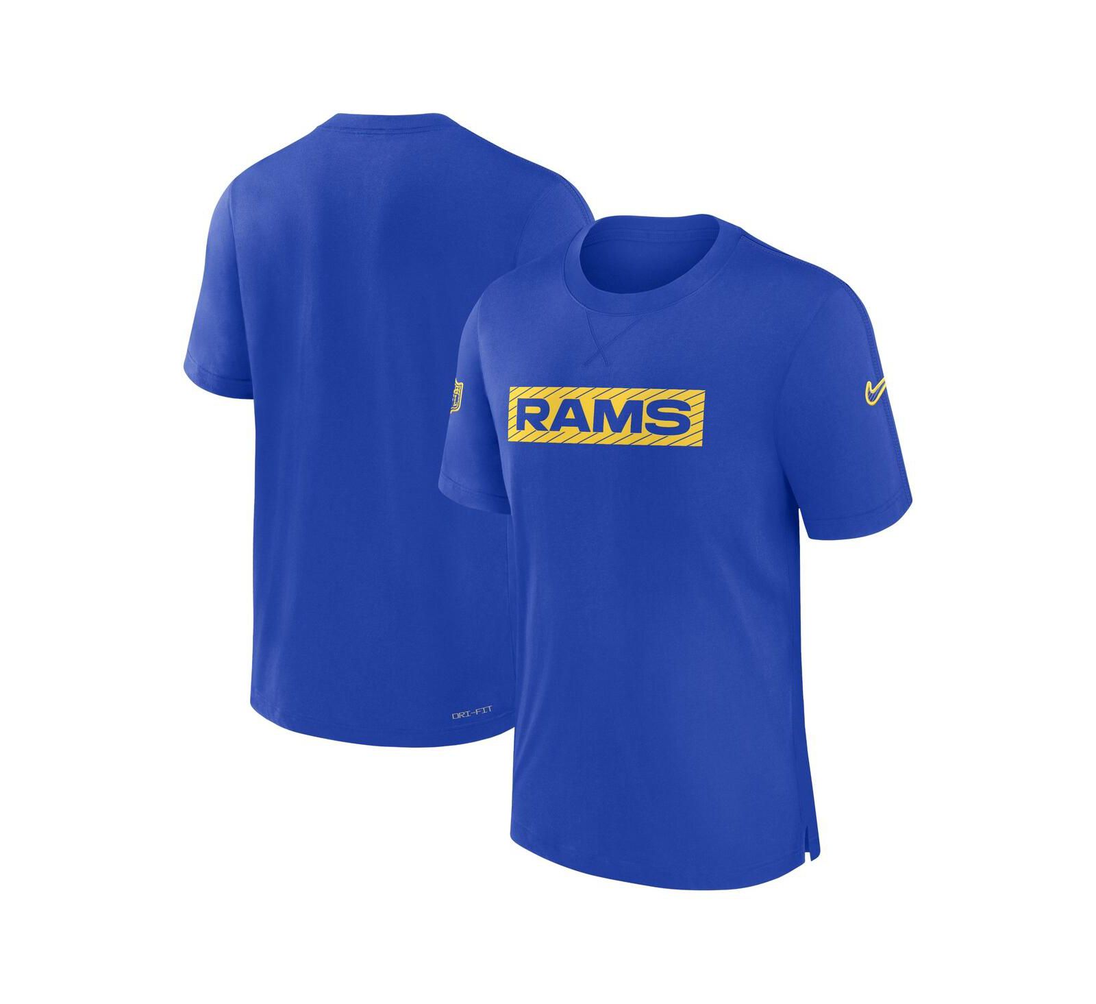 Nike Men's Royal Los Angeles Rams Sideline Player Performance T-Shirt
