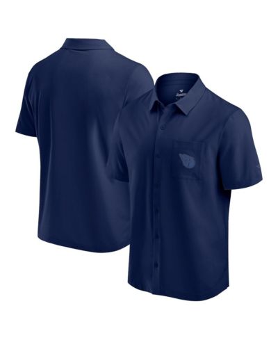 Fanatics рубашка Men's Navy Cleveland Guardians Front Office Button-Up