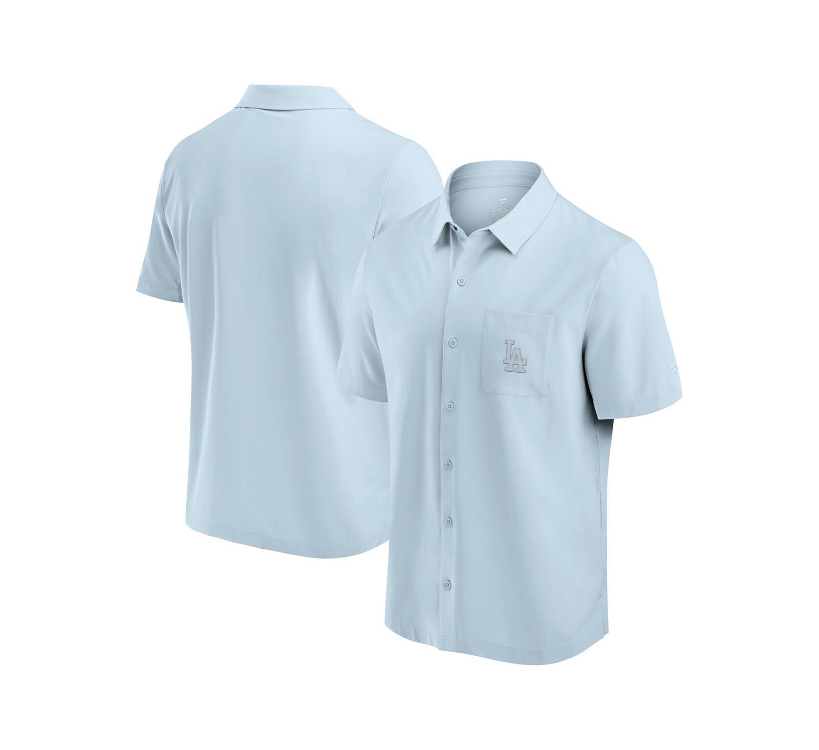 Fanatics Men's Light Blue Los Angeles Dodgers Front Office Button-Up Shirt