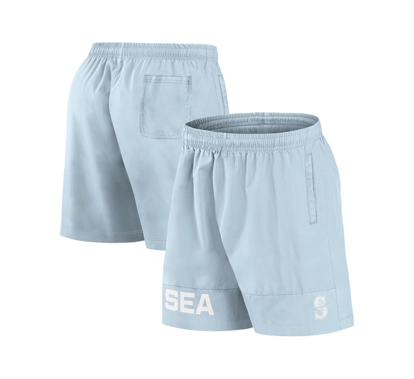 Fanatics Men's Light Blue Seattle Mariners Elements Swim Shorts