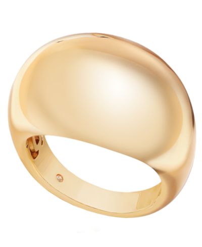 And Now This Silver Plated or 18k Gold Plated Brass Dome Ring