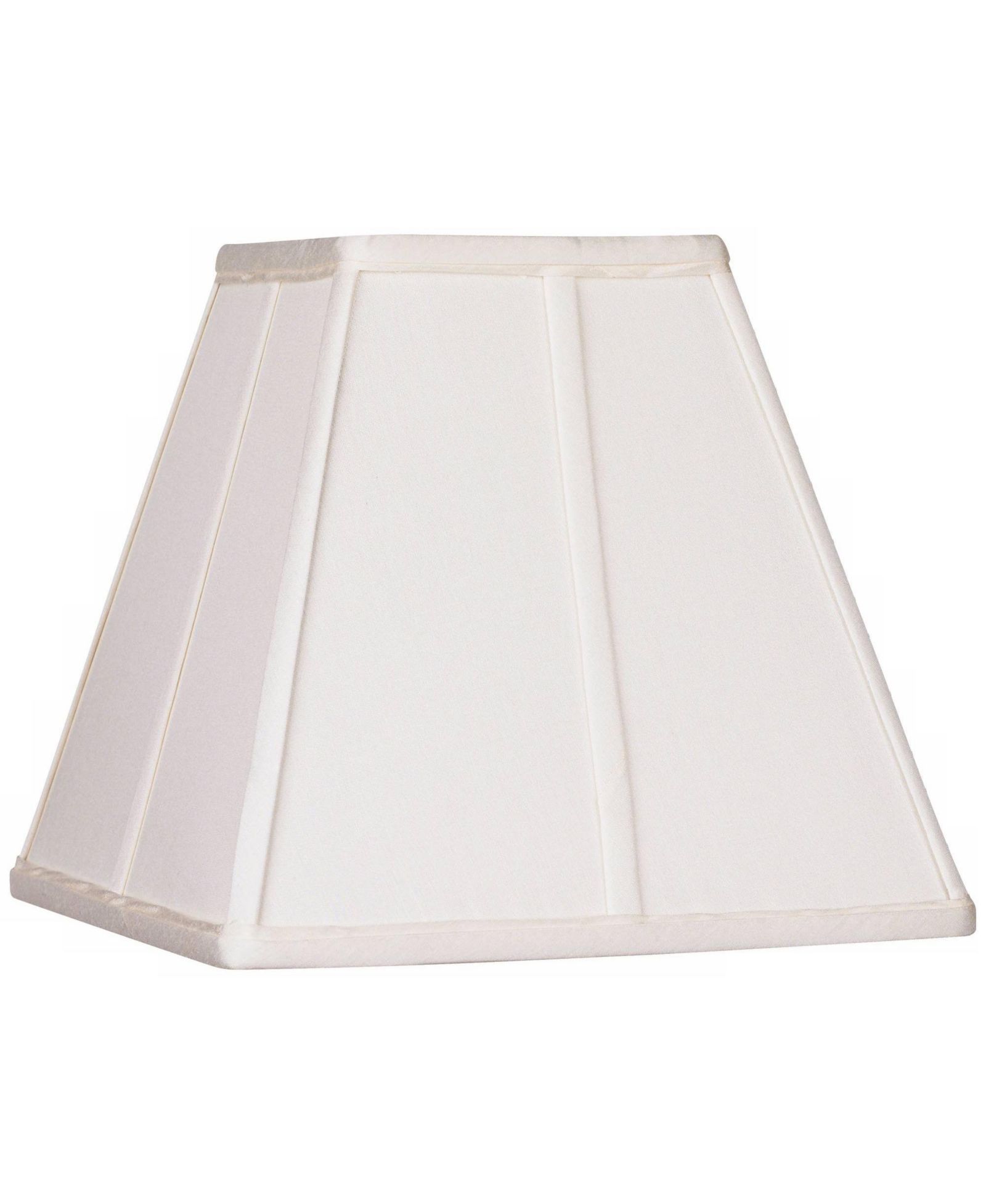 Springcrest Classic Small Square Lamp Shade 5.25" Top x 10" Bottom x 9" High x 9" Slant (Spider) Replacement with Harp and Finial