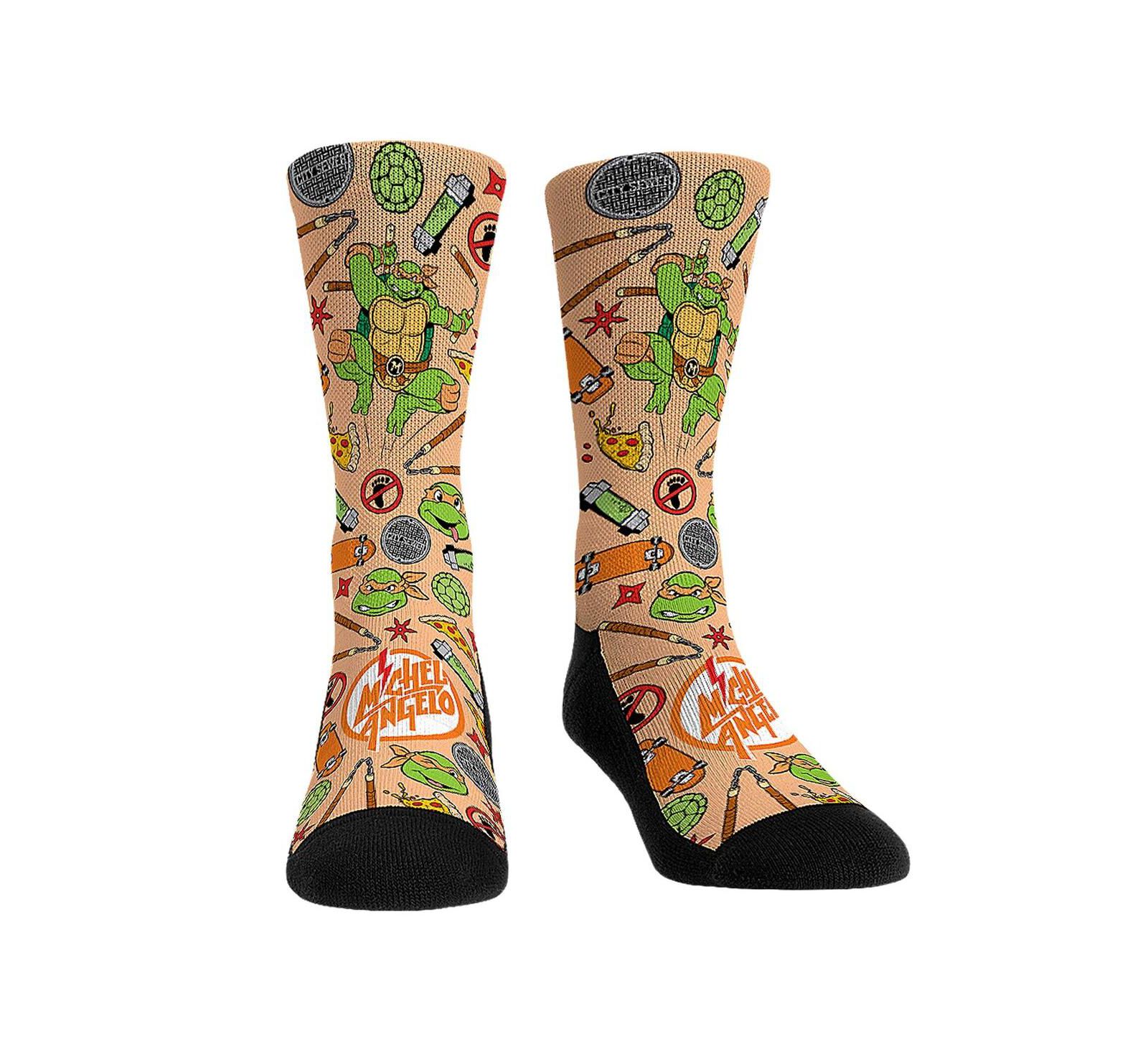 Носки Rock Em Socks Teenage Mutant Ninja Turtles Michelangelo Kaboom Crew для мужчин и женщин