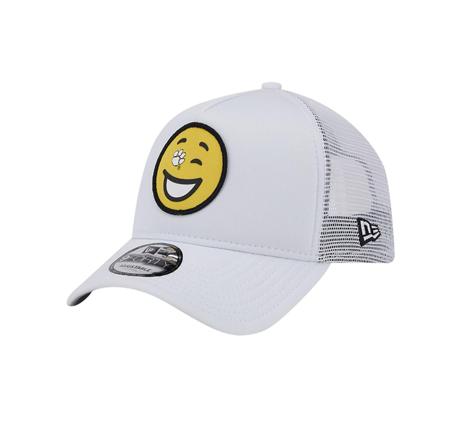 New Era Men's White Clemson Tigers Wink Foam Trucker Adjustable Hat