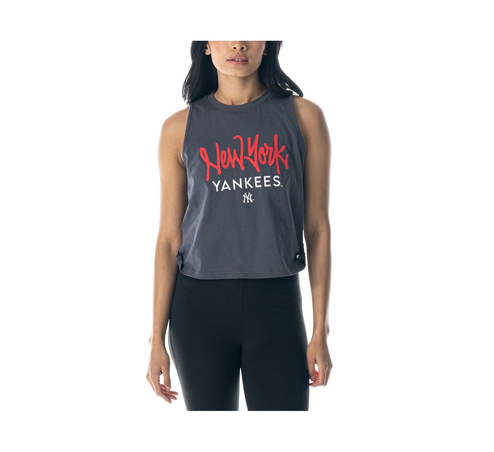 Женский топ The Wild Collective Charcoal New York Yankees Side Knot