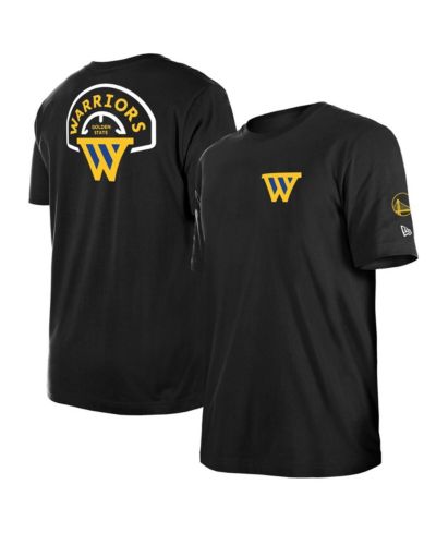 Мужская черная футболка New Era Black Golden State Warriors "W" Statement T-Shirt