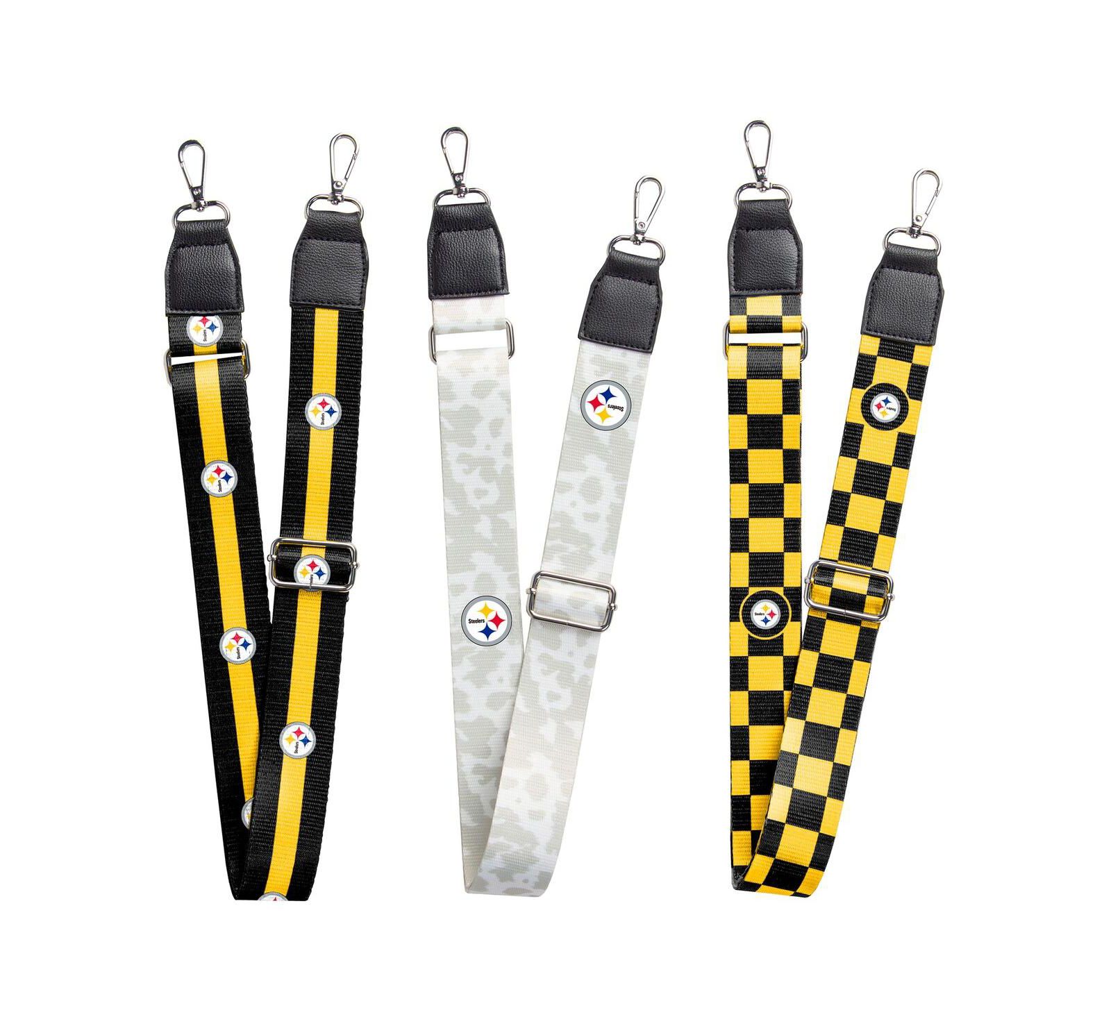 Набор ремешков для сумок Logo Brands Pittsburgh Steelers, 3 штуки