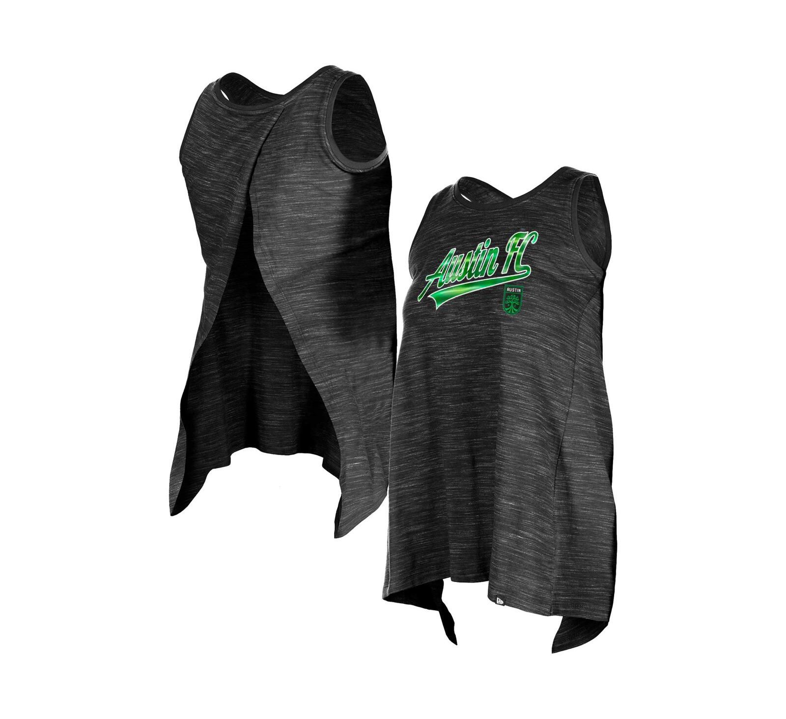Женский топ 5th & Ocean Black Austin FC Athletic Cross Back Tank Top