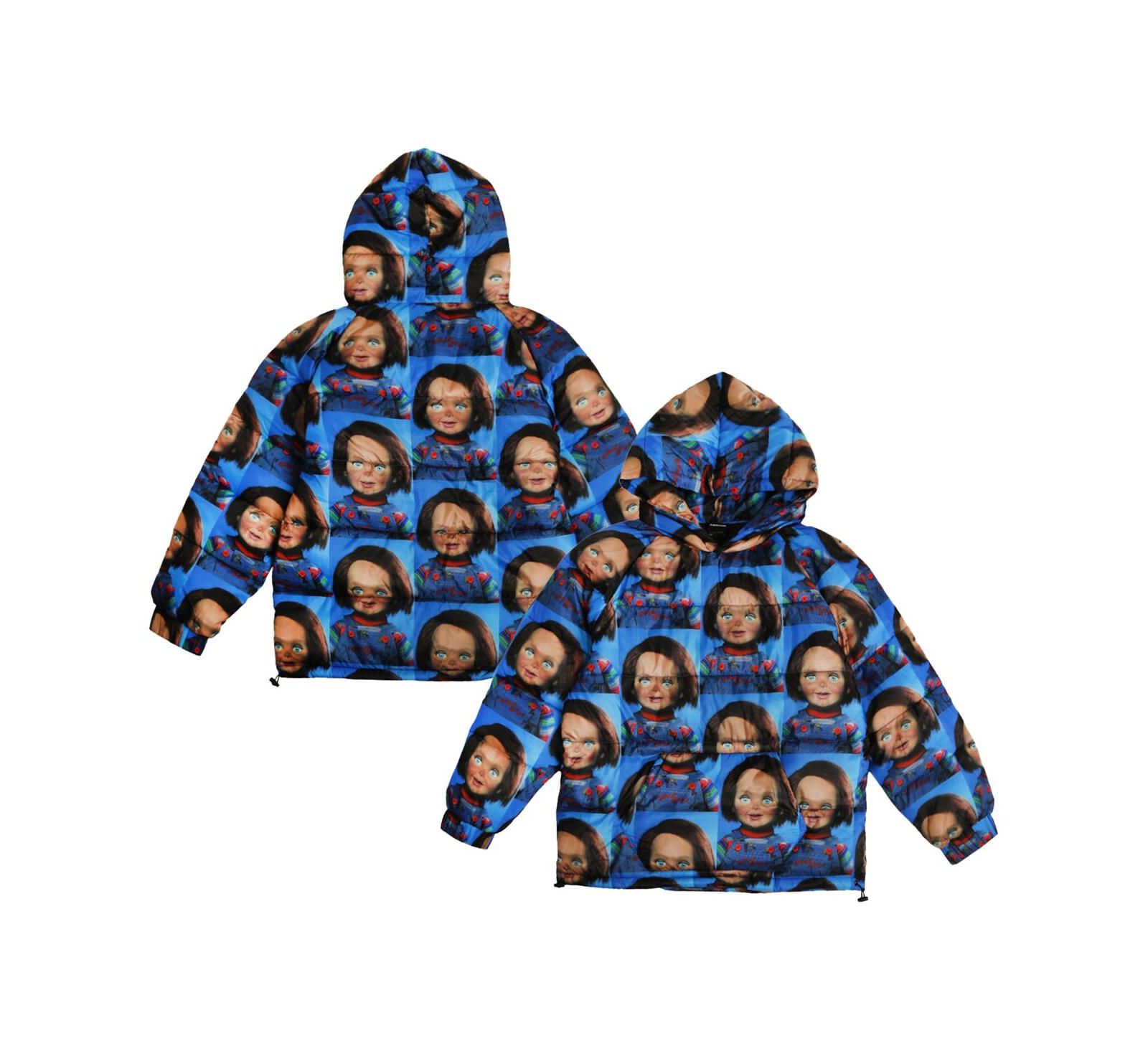 Мужское худи DUMBGOOD Blue Chucky Repeat Puffer Full-Zip Jacket
