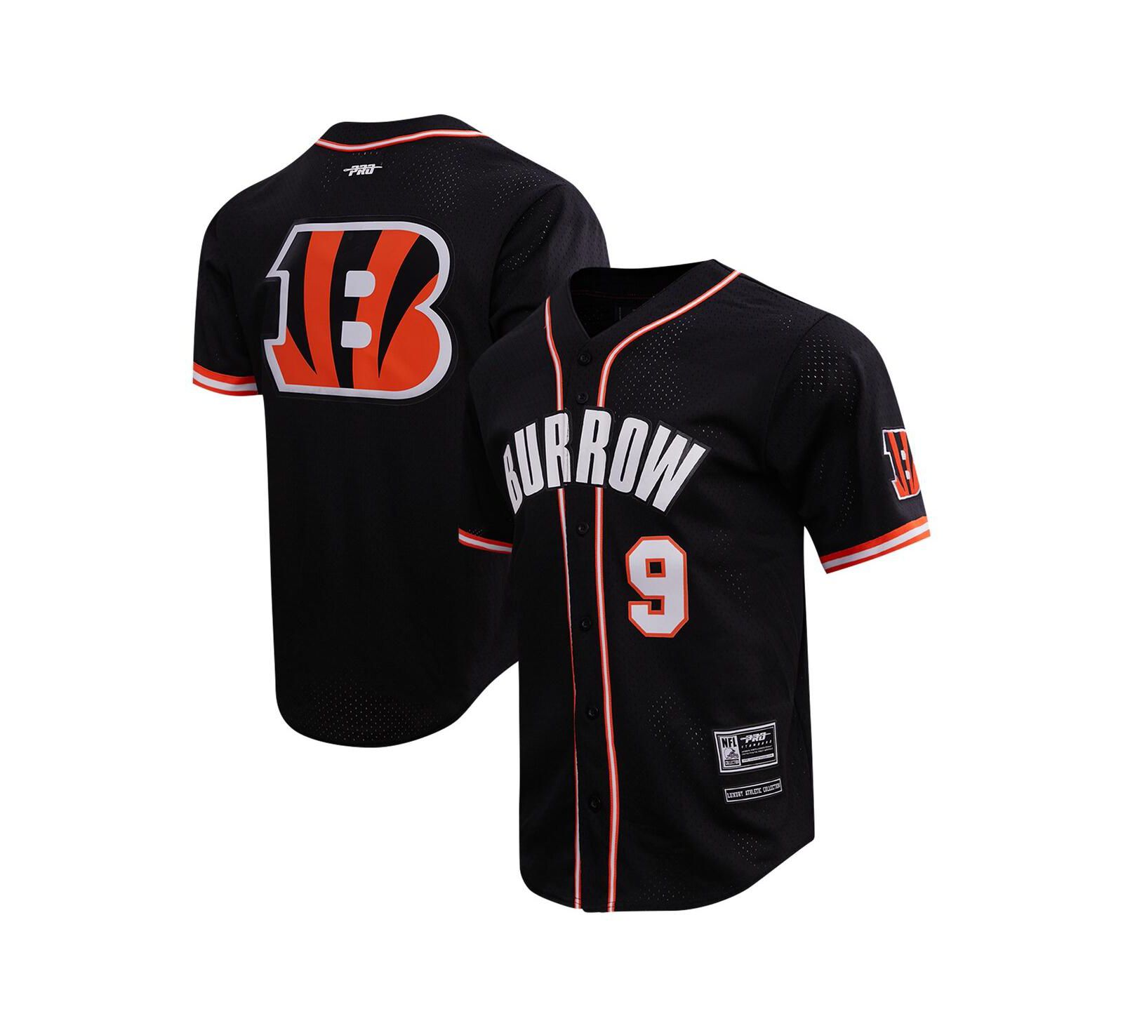 Pro Standard Men's Joe Burrow Black Cincinnati Bengals Baseball Button-Up Shirt
