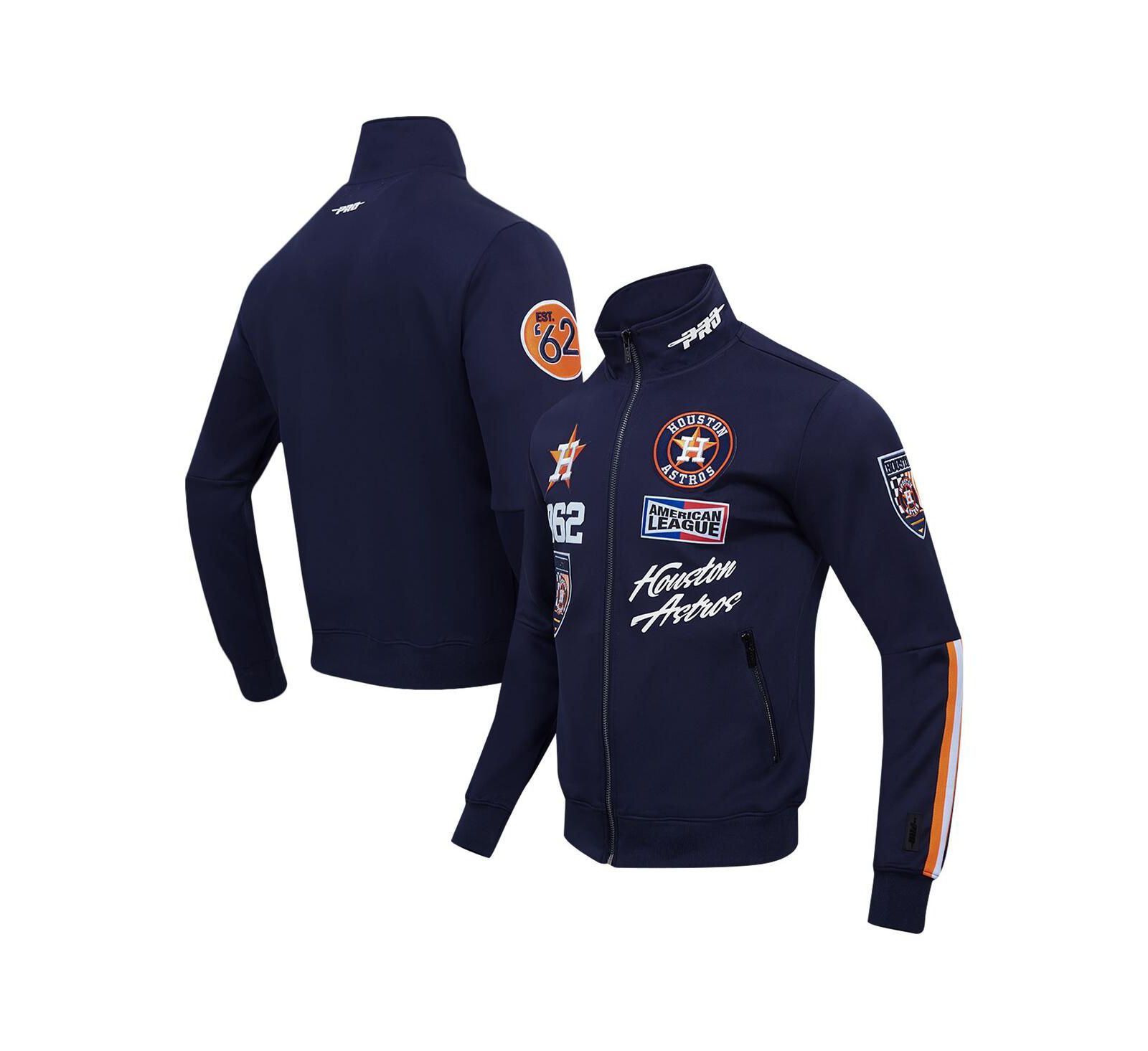 Pro Standard Men's Navy Houston Astros Fast Lane Full-Zip Track Jacket