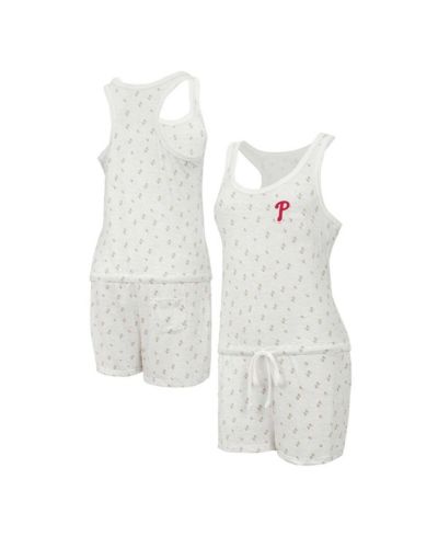 Concepts Sport Women's Cream Philadelphia Phillies Gardner Hacci Knit Romper
