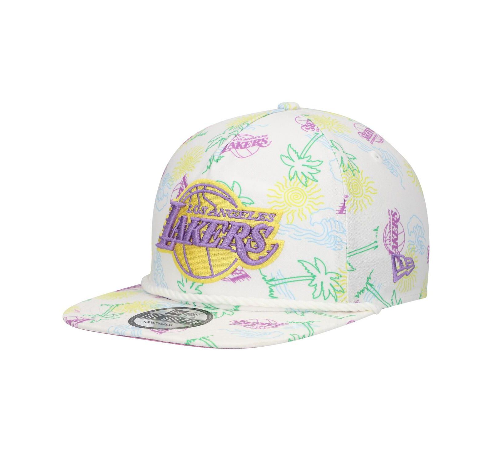 New Era Мужская белая кепка New Era Los Angeles Lakers Palm Trees and Waves Golfer регулируемая