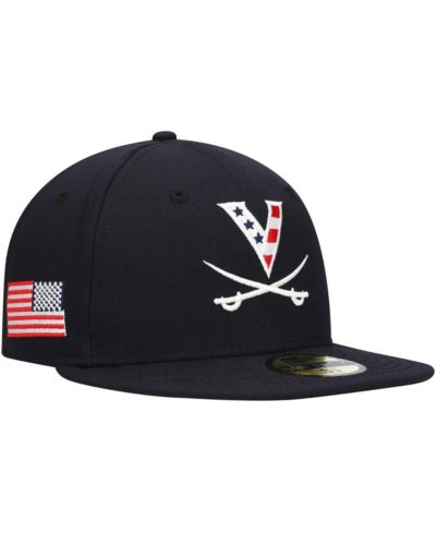 New Era Men's Navy Virginia Cavaliers Red, White Hoo 59FIFTY Fitted Hat