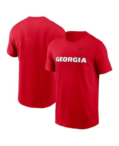 Nike Мужская красная футболка Georgia Bulldogs Primetime Evergreen Wordmark