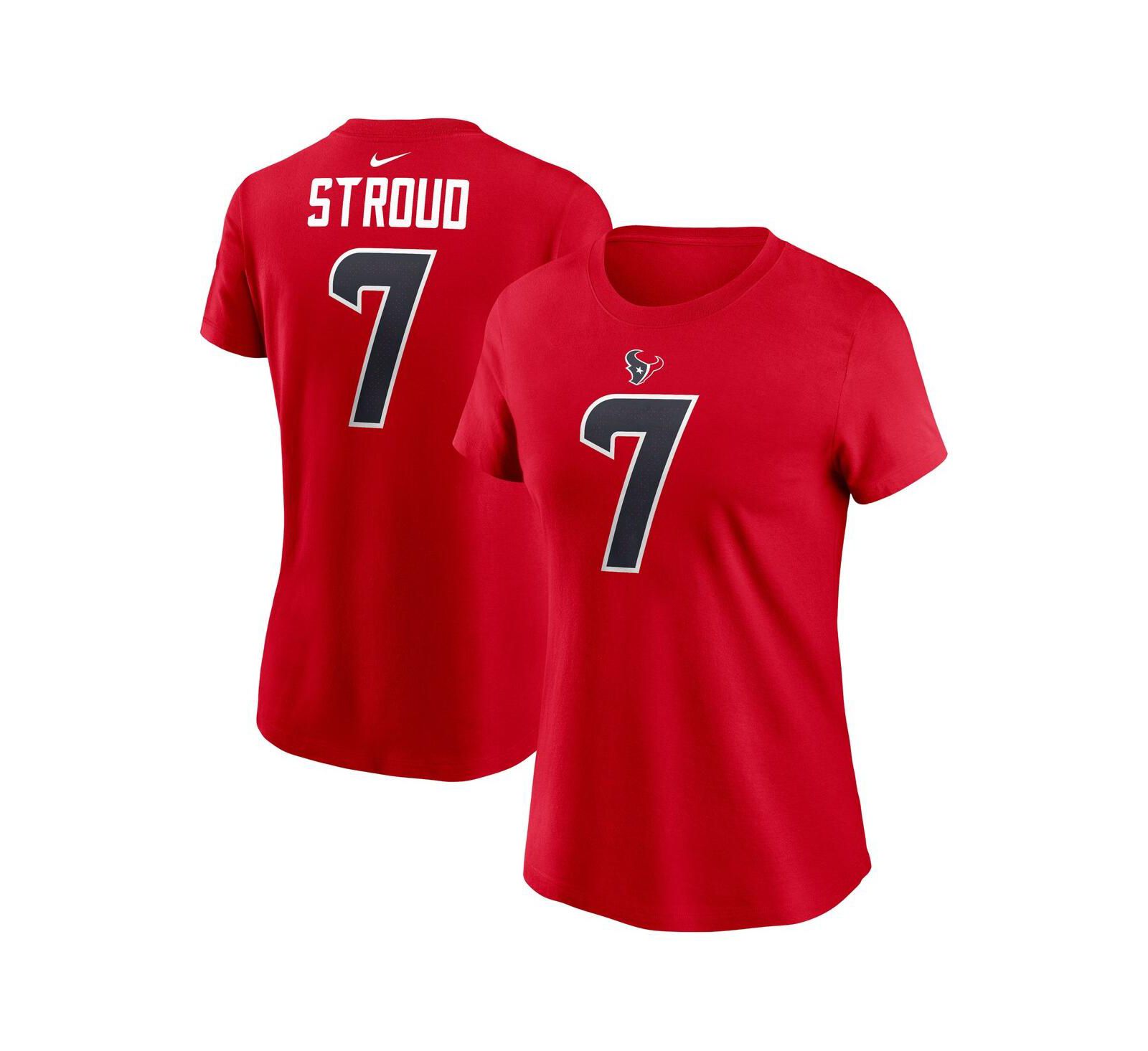 Nike Women's C.J. Stroud Red Houston Texans Player Name & Number T-Shirt