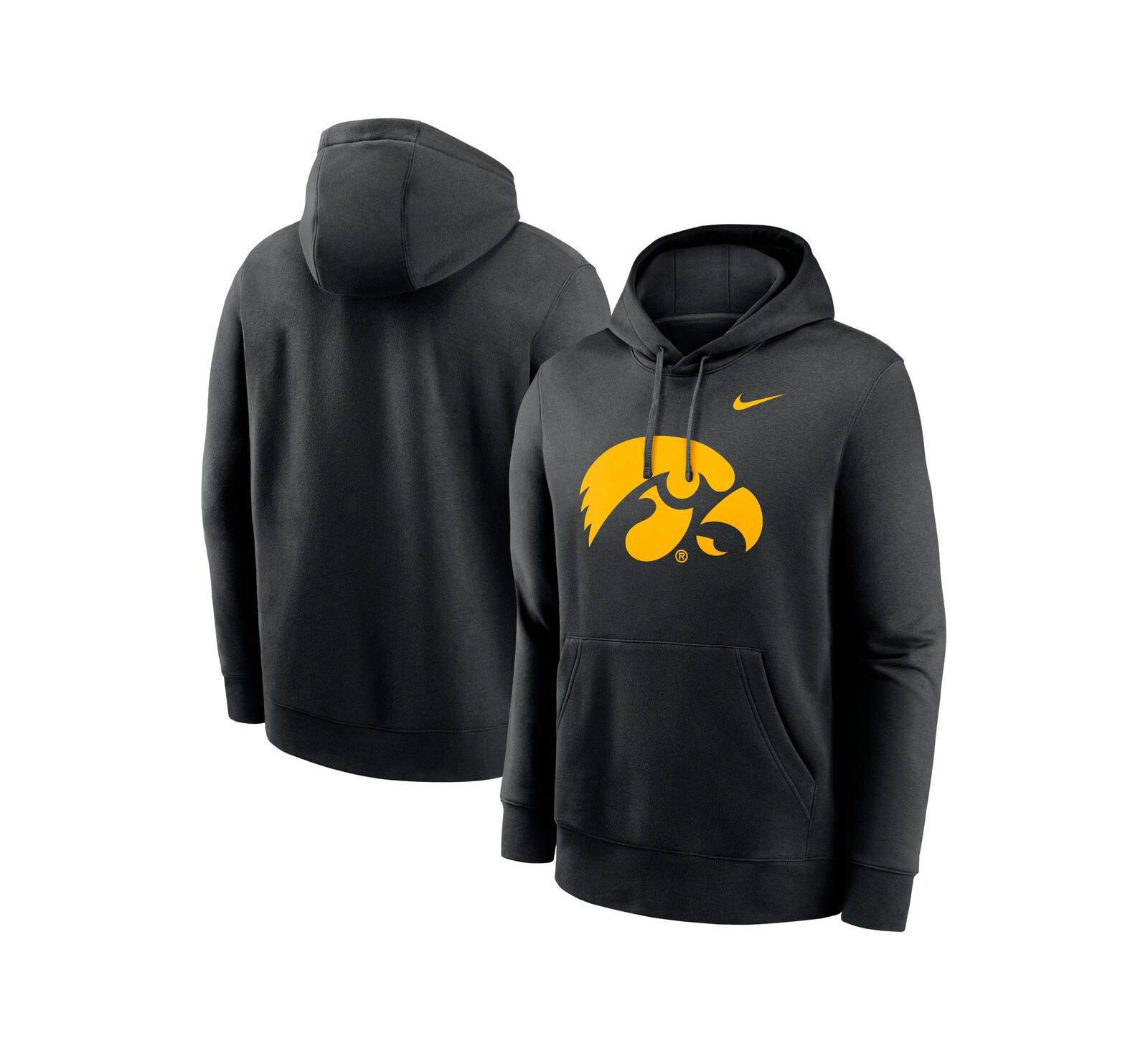 Мужской флисовый худи Nike Black Iowa Hawkeyes Primetime Evergreen Club