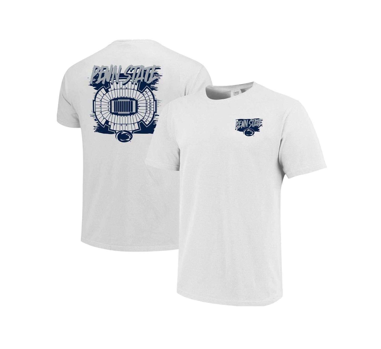 Image One Мужской и Женский White Penn State Nittany Lions Hyper Local Stadium Gameday Seating T-Shirt