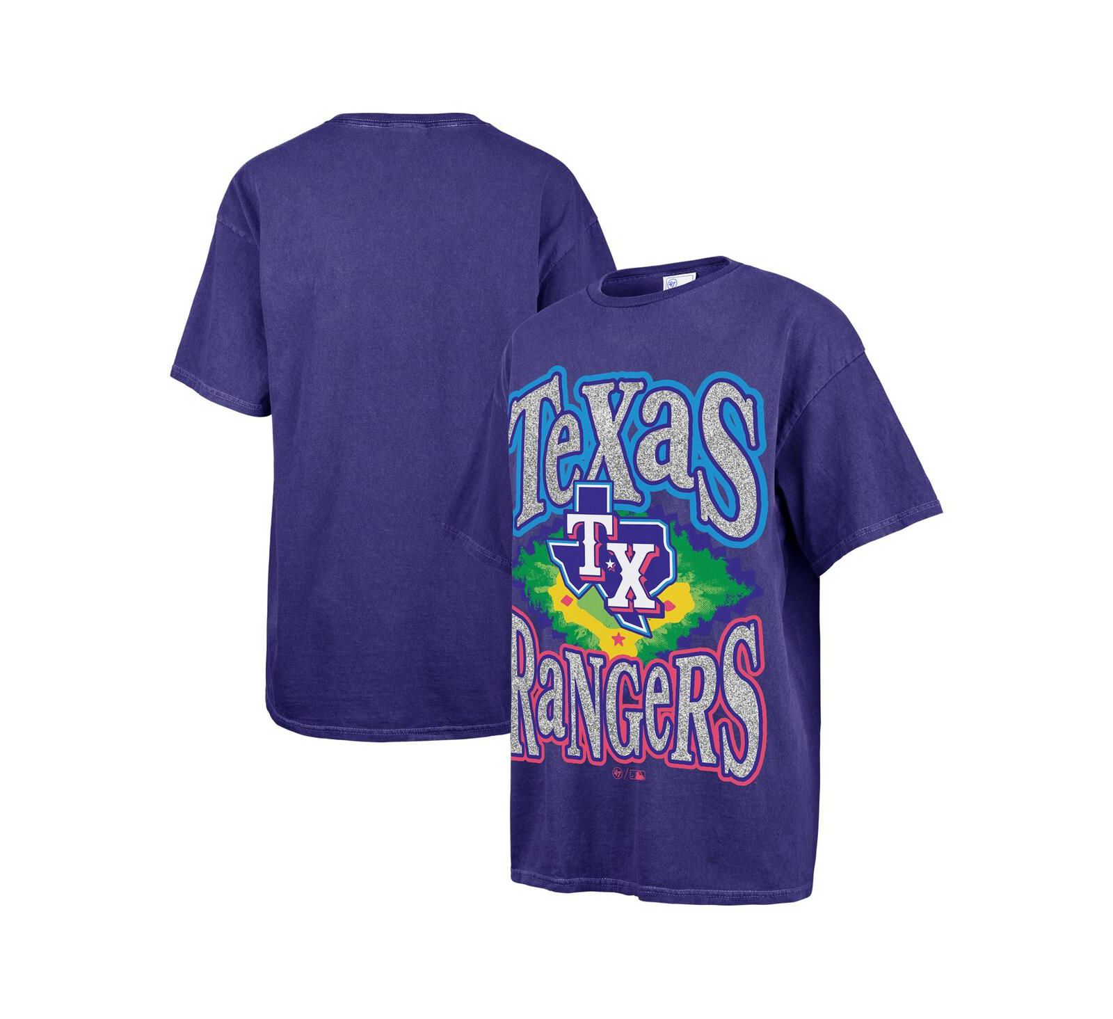 Женская футболка '47 Brand Navy Texas Rangers Flashing Lights Boyfriend