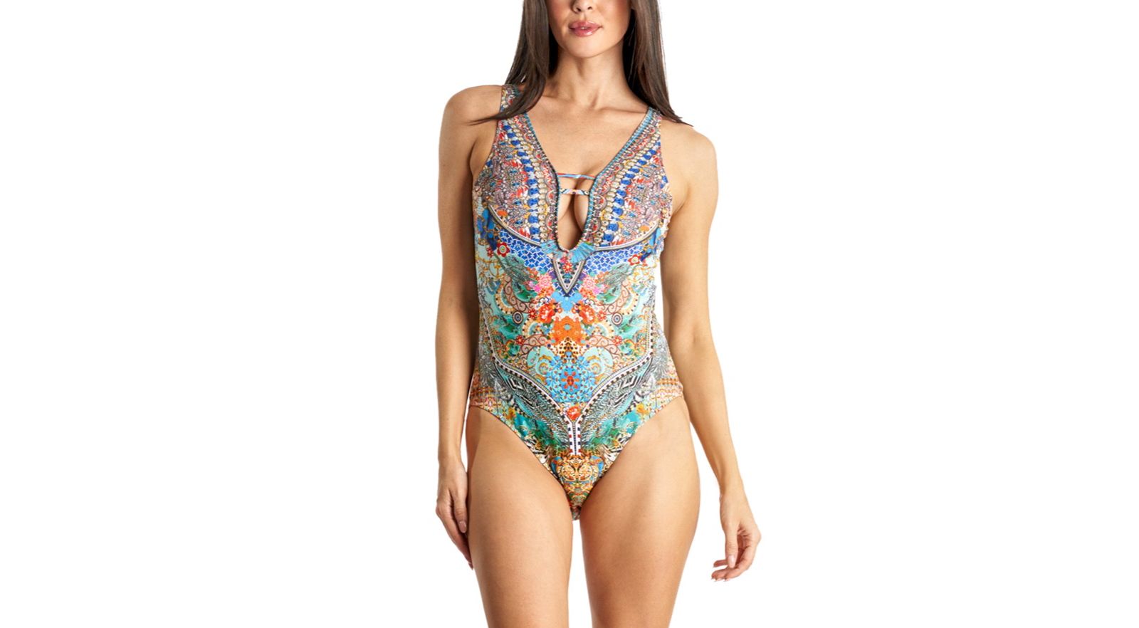 La Moda Clothing Women's Cutout One Piece Swimsuit