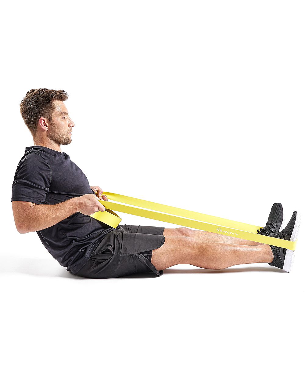 Sunny Health & Fitness Strength Training Resistance Band, Heavy-Duty Natural Latex Exercise Band