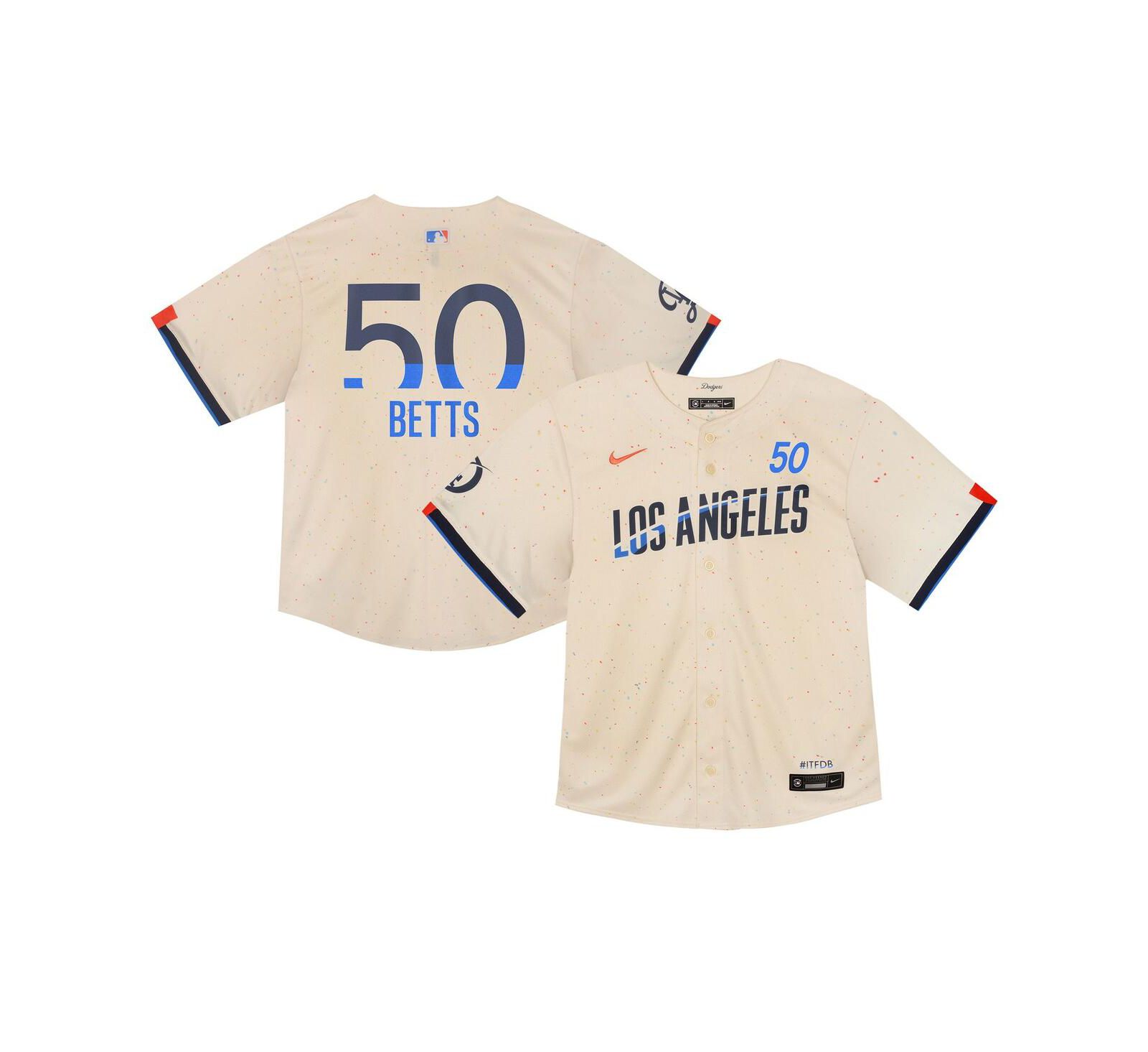 Детская джерси Nike Mookie Betts Cream Los Angeles Dodgers 2024 City Connect Limited Player