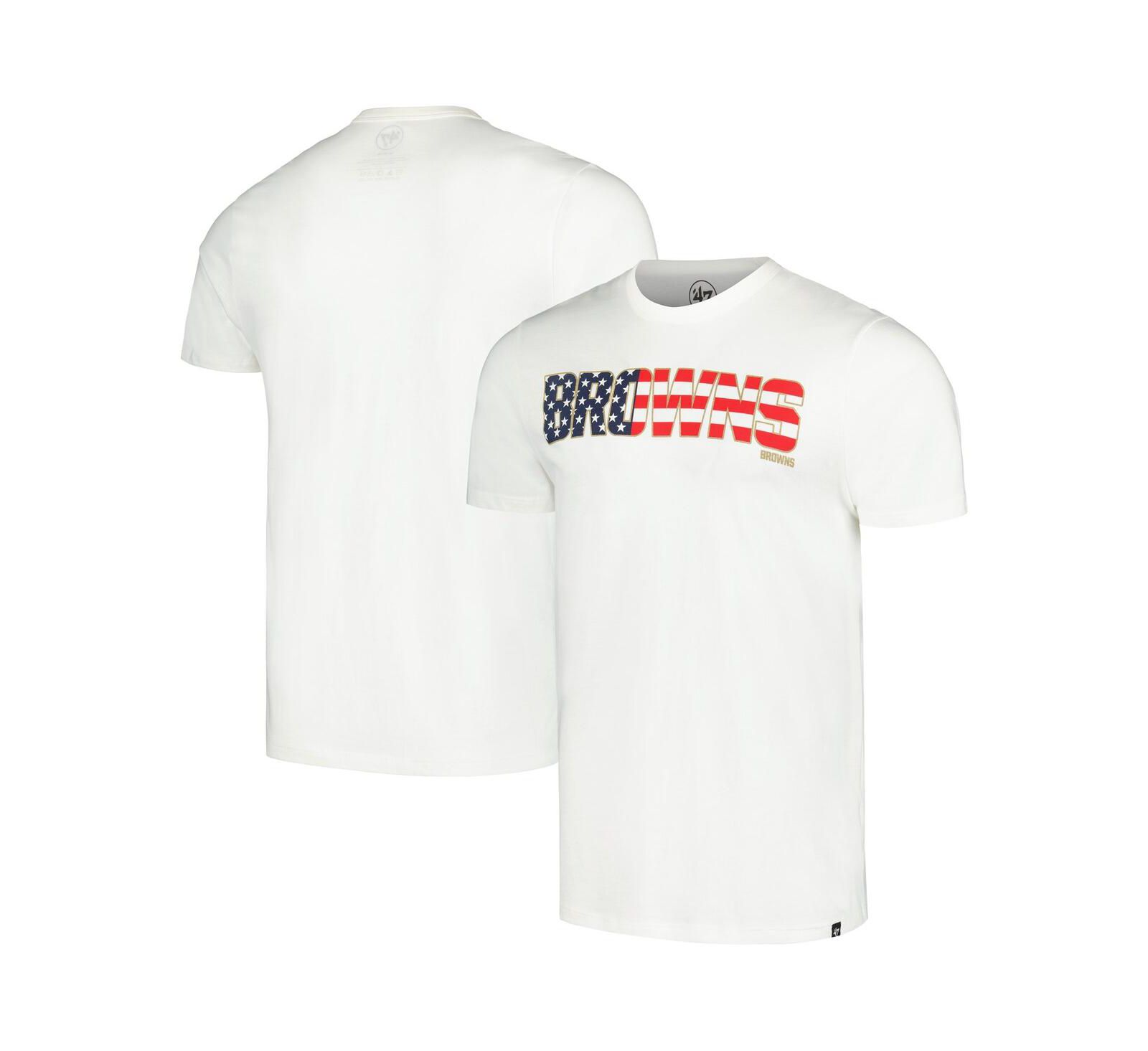Футболка '47 Brand Men's White Cleveland Browns Flag Script Franklin
