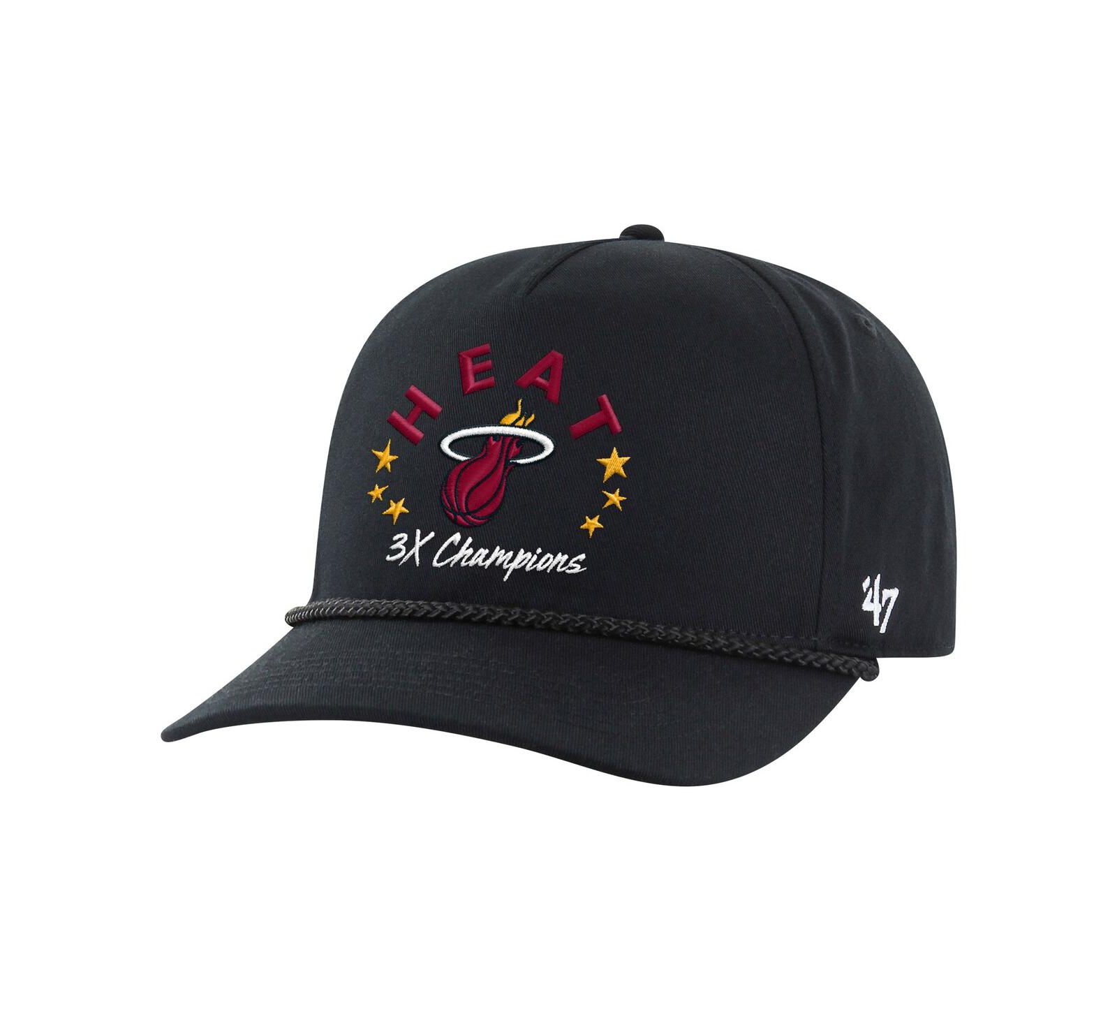 '47 Brand Мужская регулируемая кепка Miami Heat Champs Global Star Hitch черная