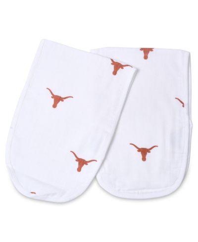Three Little Anchors набор салфеток для срыгивания из муслина для малышей Texas Longhorns, 2 шт