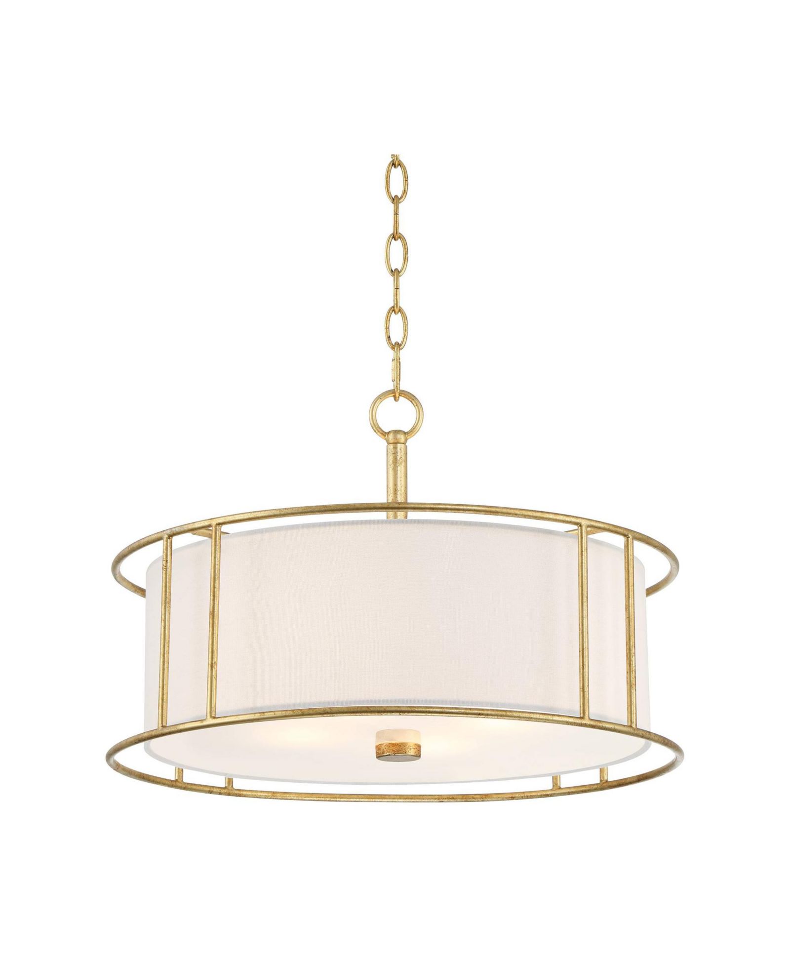 Подвесная люстра Possini Euro Design Modern Metal Cage Frosted Glass 4-Light