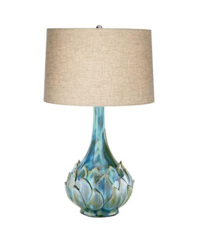 Possini Euro Design настольная лампа Kenya Modern, керамика, сине-зеленая