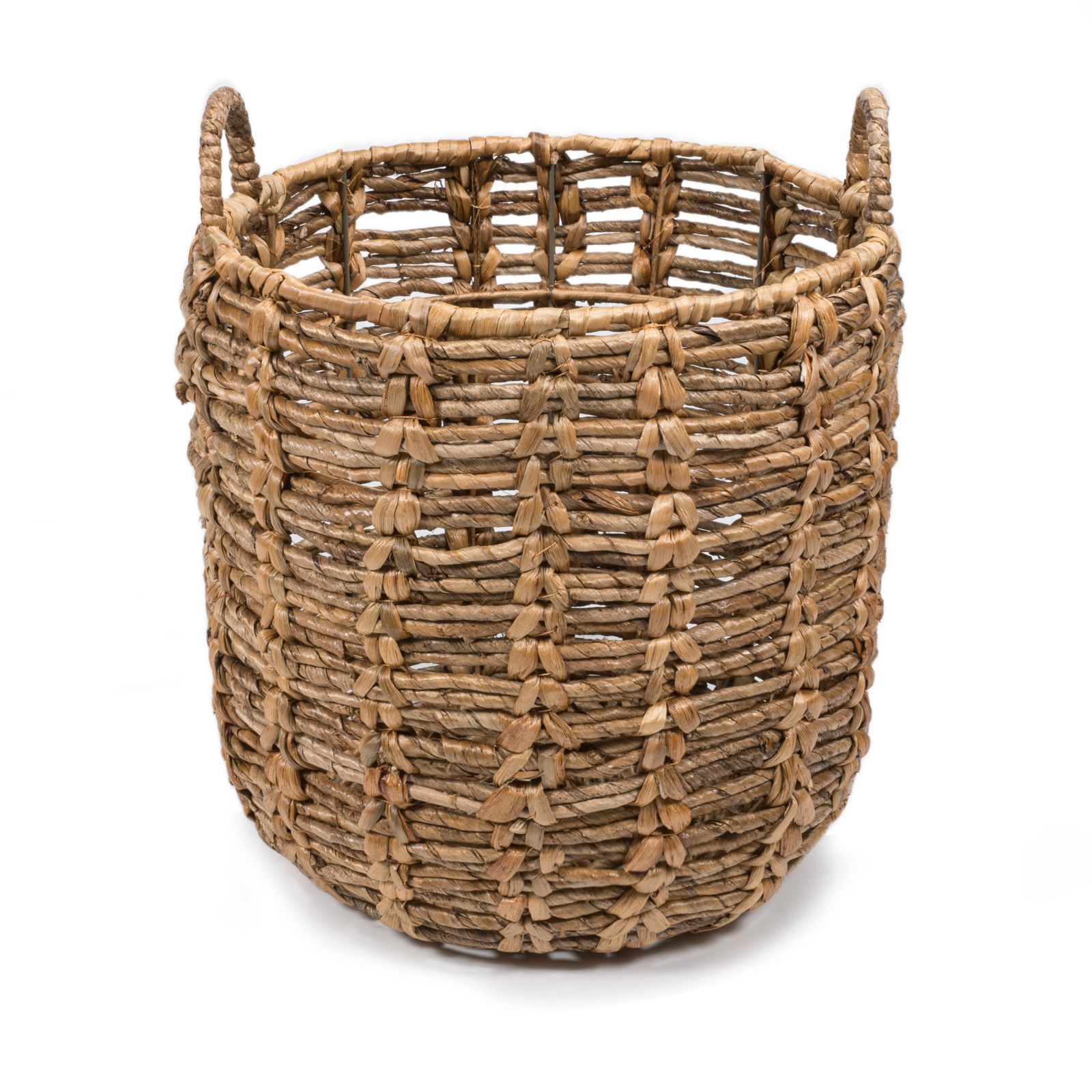 Плетеная корзина для белья Jonathan Y Laurel 19.49" Bohemian Hand-Woven Abaca с ручками