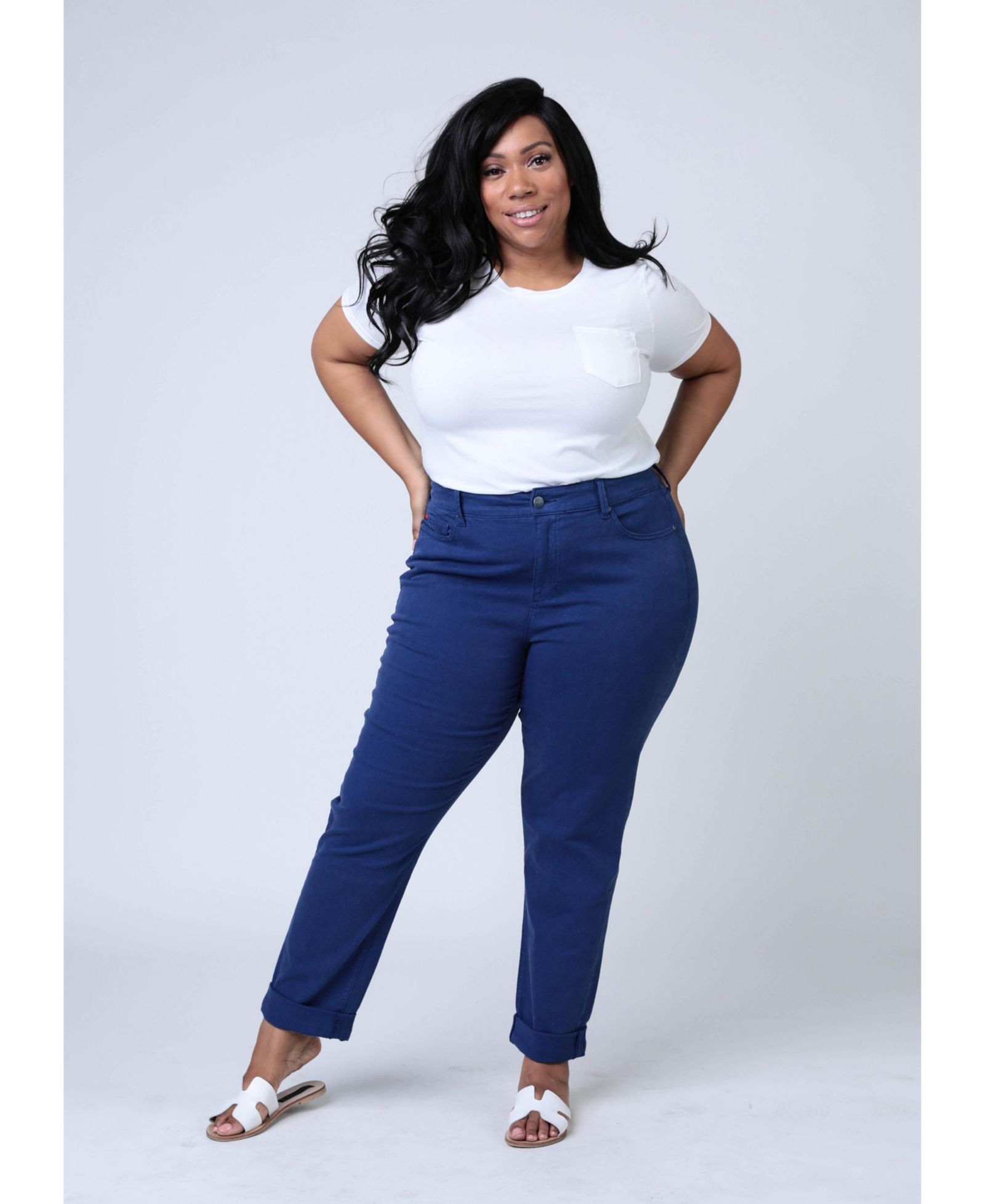 Джинсы SLINK Jeans Plus Size High Rise Boyfriend