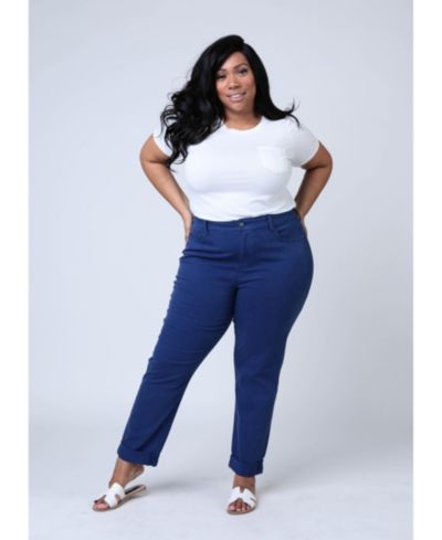 Джинсы SLINK Jeans Plus Size High Rise Boyfriend