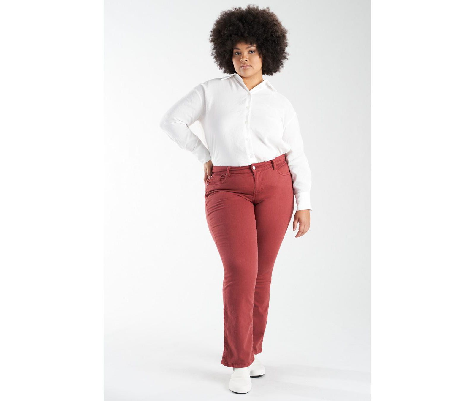 SLINK Jeans Plus Size Mid Rise Bootcut Jeans