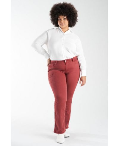 Джинсы SLINK Jeans Plus Size с завышенной талией и клешем