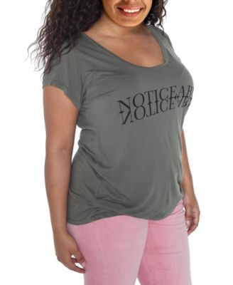 SLINK Jeans Plus Size футболка с круглым вырезом