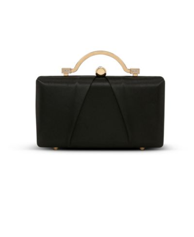 Woman's Emma Satin Minaudiere with Outside Cell Phone Pocket