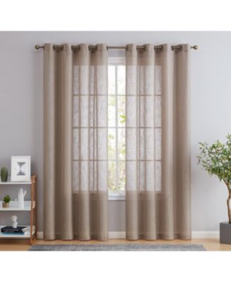 Шторы HLC.ME Abbey Faux Linen Textured Semi Sheer Set of 2