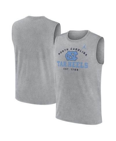 Jordan Мужской майка-шорт Nike North Carolina Tar Heels Primetime Legend Lock Up Performance Muscle Tank Top Heather Gray