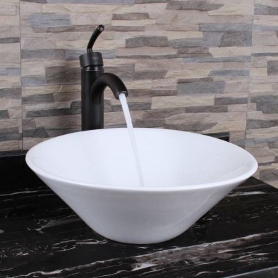 Streamdale Furniture Stylish Ceramic Above-Counter Bathroom Sink