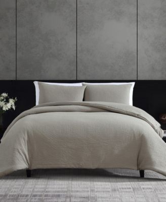 Комплект из 3 предметов Vera Wang Puckered Texture Comforter Set, Queen