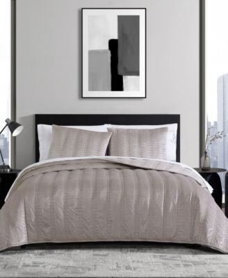 Vera Wang Linear Stitch Velvet Комплект из 3 предметов, King